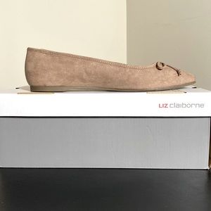 Liz Claiborne Tan Suede Flats, size 8.5